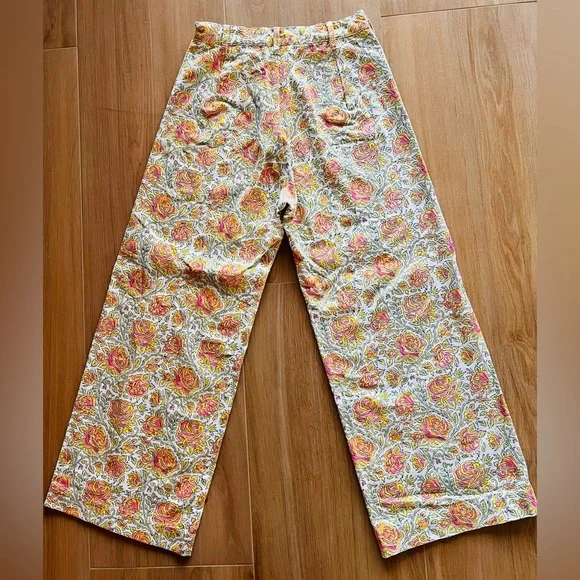 SZ Blockprints x J.Crew Disco Pants – Medium - Light Pink Floral $268 - Picture 2 of 7